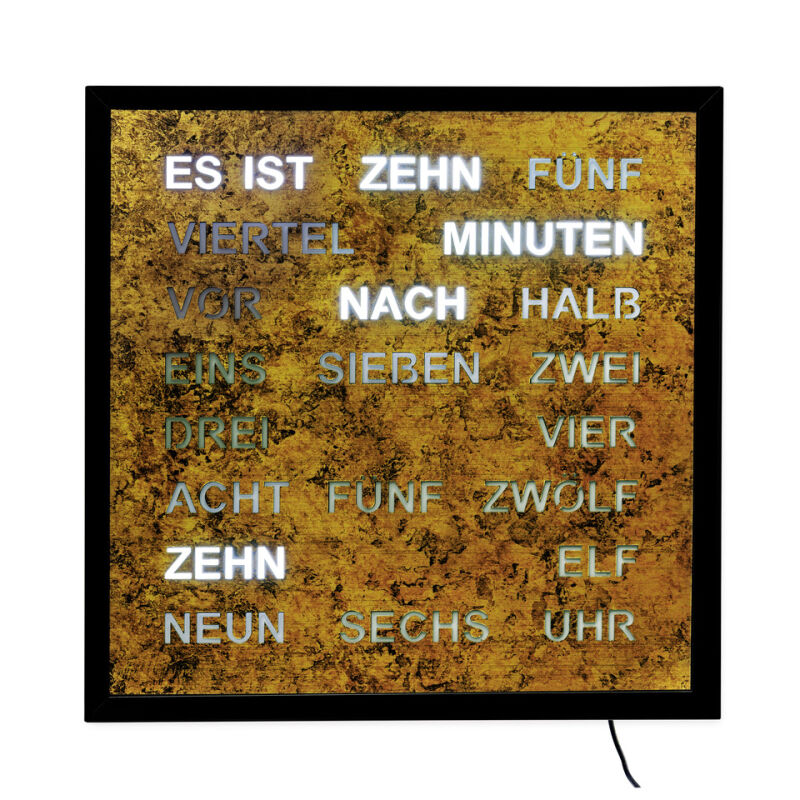 Intertime Wort-Uhr Word 40 wurzeldekor gold von Intertime