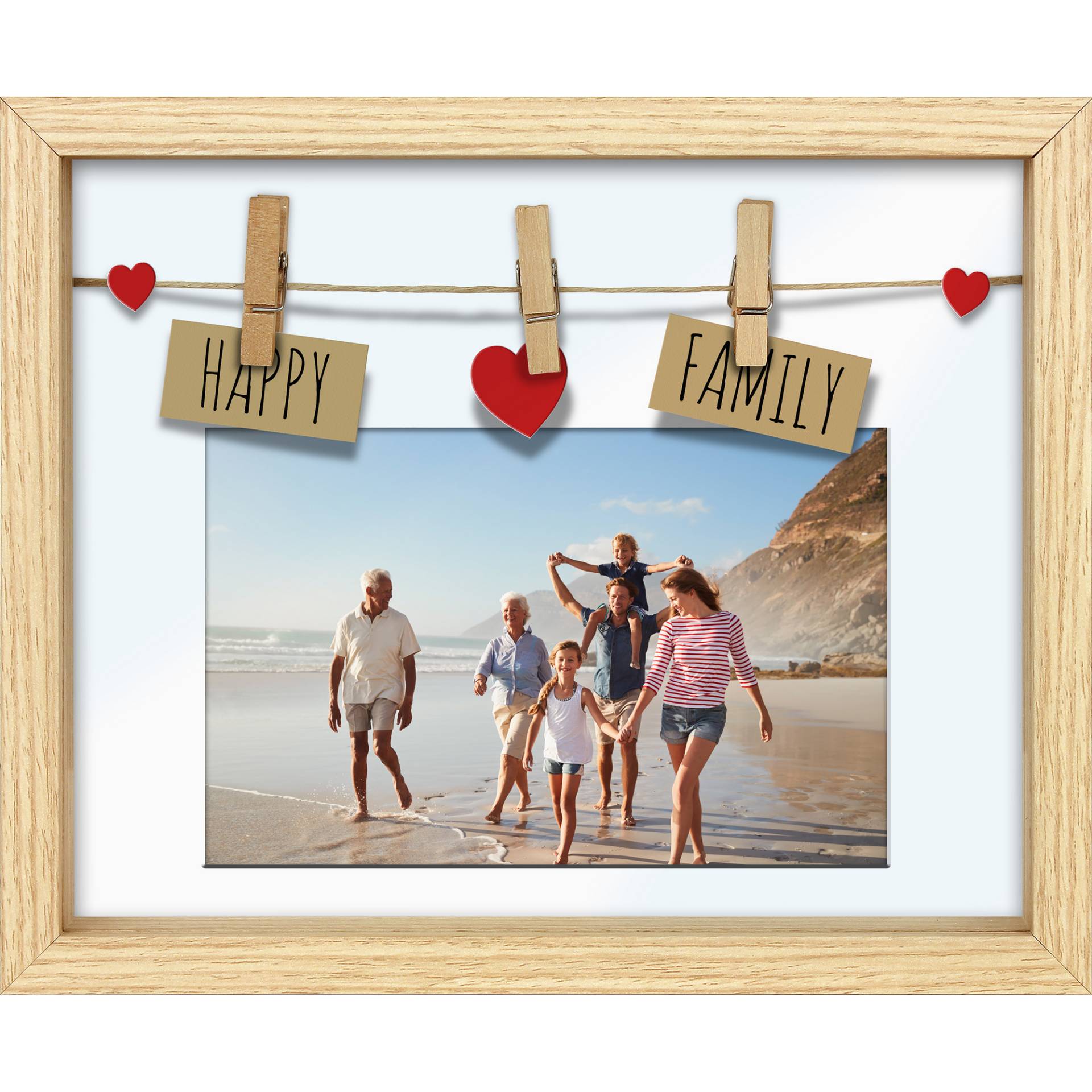 Intertrading Bilderrahmen 'Rio Happy Family' Holz natur 22,5 x 18,5 cm, 3 Wäscheklammern Intertrading Bilderrahmen 'Rio Happy Family' Holz natur 22,5 x 18,5 cm, 3 Wäscheklammern von Intertrading