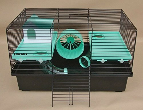 Hamsterkäfig, Käfig, Matt mit super Ausstattung in türkis von Interzoo
