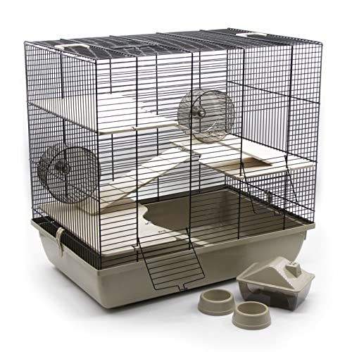 Interzoo Nagerkäfig, Hamsterkäfig, Käfig, Etagen-Käfig REX 3 beige Holzausstattung Interzoo Nagerkäfig, Hamsterkäfig, Käfig, Etagen-Käfig REX 3 beige Holzausstattung von Interzoo