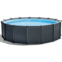 Intex - Frame Swimming Pool Set Graphit graphit ø 478 x 124 cm Inkl. Sandfilteranlage von Intex