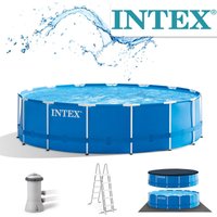 Intex - Frame Pool Set Rondo ø 457 x 122 cm blau - Komplettset von Intex