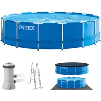 Intex - Frame Pool 457 x 122 cm Komplettset Rundpool mit Zubehör von Intex