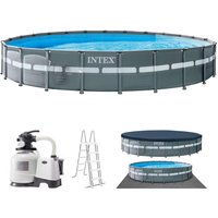 Intex - Swimming Pool xtr Ultra Frame Pool Set Ø732x132cm Rondo Komplett-Set 26340 von Intex