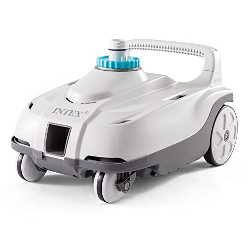 INTEX 28006E ZX100 Druckseite oberirdischer automatischer Poolreiniger: für größere Pools - reinigt den Poolboden - entfernt Schmutz - Abnehmbare Filterwanne - 6,4 m langer verwicklungsfreier Schlauch von Intex