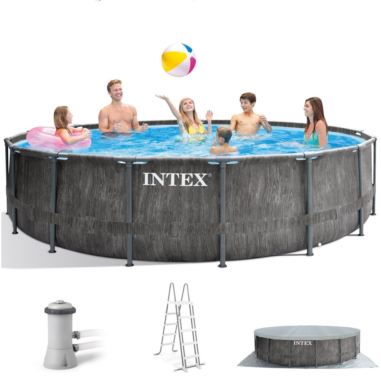 INTEX Greywood Prism Frame Pool 549x122 26744 von Intex