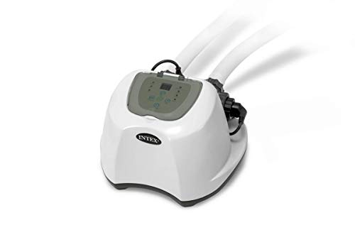Intex Krystal Clear Salzwas-ser System, 12 V, Grau/Schwarz/Weiß, 41 x 34 x 26 cm von Intex