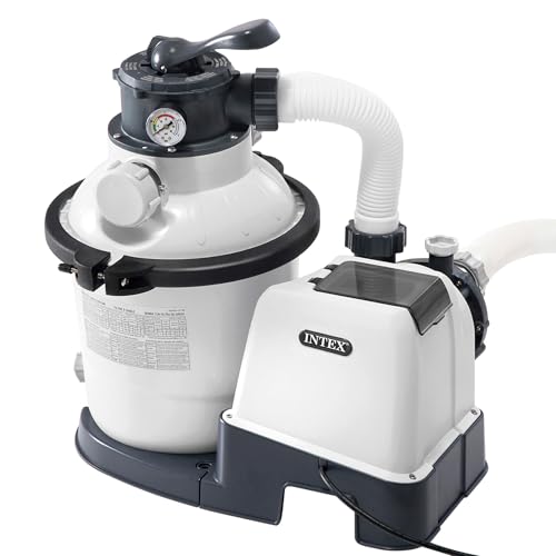 Intex Krystal Clear Sandfilteranlage 4,5 m³ für Pools bis 18.000l 26644 Grau / Schwarz von Intex