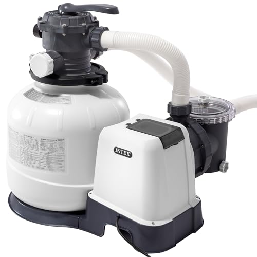 Intex 26648 Krystal Clear Sandfilteranlage 8 m³ für Pools bis 36.000l, Blau von Intex