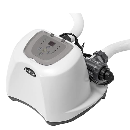 Intex 26670 – Krystal Clear Salzwassersystem, für Filterpumpe 2650-12112 L/h, für kleine Pools bis zu 56800 L, Kunststoff, Weiß von Intex