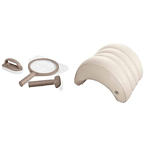 Intex 28004 PureSPA Reinigungsset & PureSpa Whirlpoolzubehör - Aufblasbare Kopfstütze - 39 x 30 x 23 cm -Beige von Intex