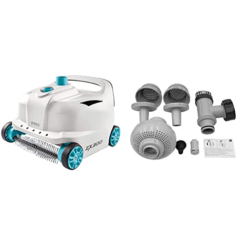 Intex 28005 Poolreiniger & 26005 Anschluss-Set Ø 38 mm Poolzubehör, Grau von Intex