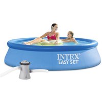 Intex - 28108 Pool Set Easy 244 x 61 cm Quick-Up Pool mit Filterpumpe Intex - 28108 Pool Set Easy 244 x 61 cm Quick-Up Pool mit Filterpumpe von Intex