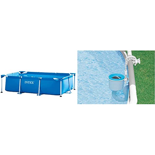 Intex 28271NP Kleiner Rahmen - Piscina zerlegbar, 260 x 160 x 65 cm, 2.282 Liter & Oberflächenskimmer - Deluxe Oberflächenskimmer zur Wandmontage - Hängeskimmer von Intex