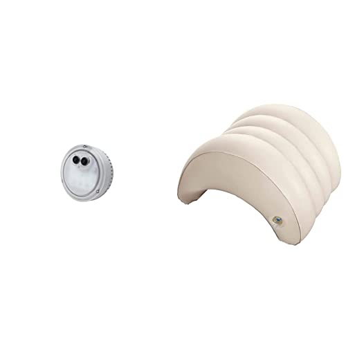 Intex 28503 LED-Spa-Licht, Weiß & PureSpa Whirlpoolzubehör - Aufblasbare Kopfstütze - 39 x 30 x 23 cm -Beige Intex 28503 LED-Spa-Licht, Weiß & PureSpa Whirlpoolzubehör - Aufblasbare Kopfstütze - 39 x 30 x 23 cm -Beige von Intex
