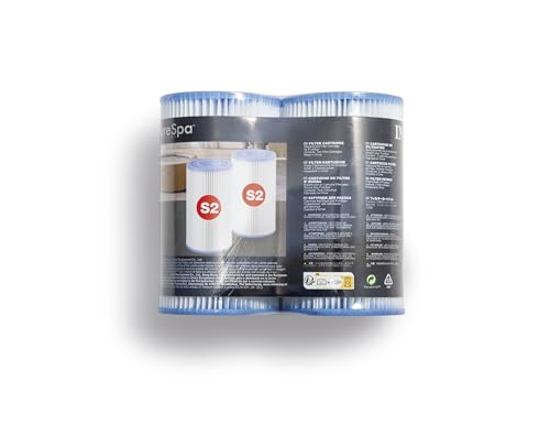 Intex 29012E PureSpa Typ S2 Heavy Duty Easy Set Dacron Paper Hot Tub Spa Filter Ersatzkartusche für Verschiedene PureSpa Modelle, 2 Stück von Intex