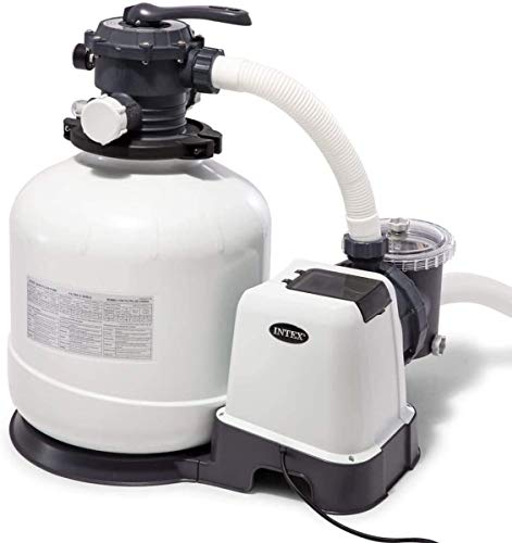 Intex 3200 GPH Sand Filter Pump W/RCD (220-240 Volt) 26652GS Grau / Schwarz von Intex