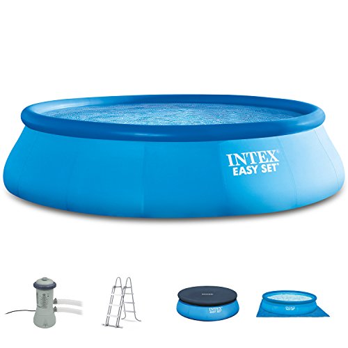 Intex 457x107 cm Easy Pool 289001 Komplettset incl. Filterpumpe, Sicherheitsleiter, A- und Uplane von Intex