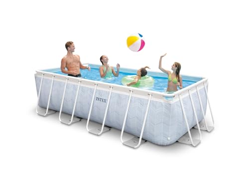 Intex 4m x 2m x 1m Chevron Prism Rectangular Pool Set, Set-up Size: 4.00m x 2.00m x 1.00m (26780GN) von Intex