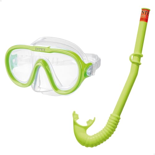 Intex 55642 – Verschiedenes Adventurer-Masken- und Schnorchel-Set, 1 Stück, latexfrei, mehrfarbig, ab 8 Jahren von Intex