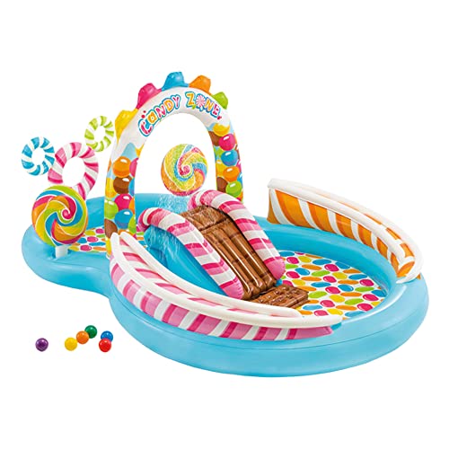 Intex 57149NP - Aufblasbares Play Center Süßigkeiten, Vinyl, Mehrfarbig, 295x191x130 cm von Intex