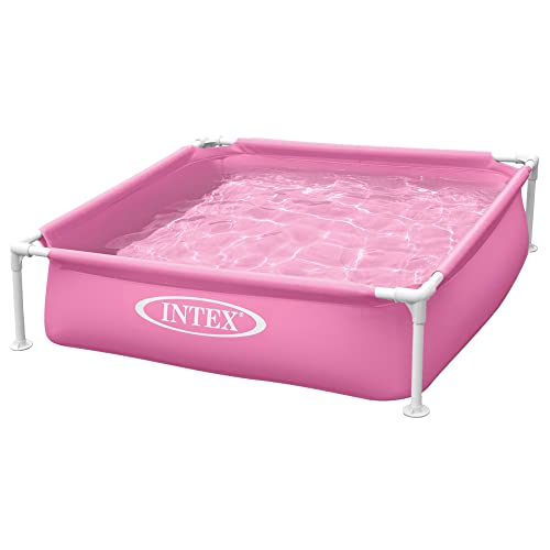 Intex 57172NP - Mini Frame Pool Rosa, Stahl und PVC, Rosa, 122x122x30 cm von Intex