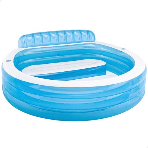 Intex 57190NP - Aufblasbarer Familienpool Lounge, Vinyl, Mehrfarbig, 229x218x79 cm von Intex