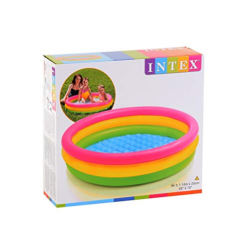Intex 57412 NP - Sunset Glow Baby Pool, 3-Ring, color, 229x152x56 cm von Intex