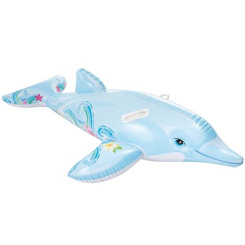 Intex 58535NP - Aufblasbares Reittier Delfin, Vinyl, Mehrfarbig, 175x66 cm von Intex