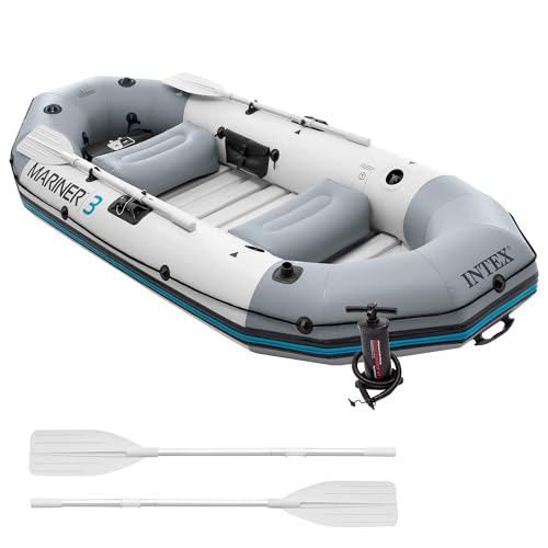 Intex Mariner 3 Inflatable Dinghy 3 Man Boat with Aluminium Oars and Pump von Intex