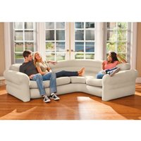 Sofa Lounge Couch aufblasbar Schlafsofa Ecksofa Gästebett 257x203x76 cm - Intex von Intex