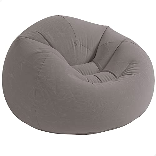 Intex 68579NP – Aufblasbarer Sitzsack, Vinyl, Grau, 114 x 114 x 71 cm von Intex