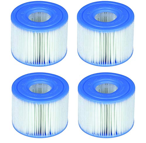 Intex 29001E PureSpa Typ S1 Easy Set Pool und Spa Filter Ersatzkartuschen, 4 Filter von Intex