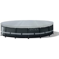 Abdeckplane ø 488 cm rund grau Vinyl Frame Pool Abdeckung - Intex von Intex