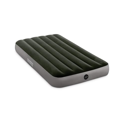 Intex 64763E Dura-Beam Standard Downy Luftmatratze: Fiber-Tech, Queen-Size-Größe, integrierte Fußpumpe, 25,4 cm Betthöhe, 272,2 kg Tragkraft von Intex