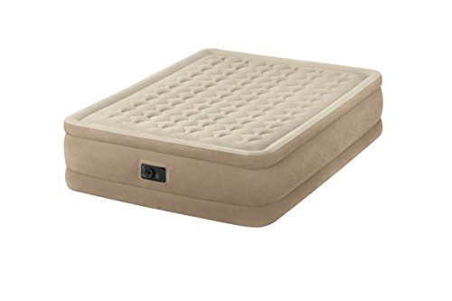 Intex Dura Ultra Plush Harte Beam-Matratze mit „Fiber-tech Q“-Technologie mit integrierter elektrischer Pumpe, PVC Modern 150 x 200 cm beige, 152 x 203 cm, 64458 von Intex