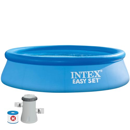 Intex 28122NP – Aufstellpool Easy Set Rund, Filterpumpe 1250 L/h, 3853 L, PVC, Blau, 305x76 cm von Intex