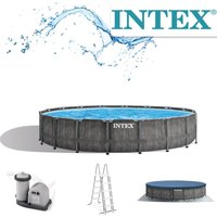 Intex - Frame Pool 549 x 122 cm Komplettset Rundpool mit Zubehör Intex - Frame Pool 549 x 122 cm Komplettset Rundpool mit Zubehör von Intex