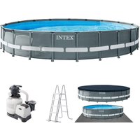 Intex - Frame Pool 610 x 132 cm Komplettset Rundpool mit Zubehör Intex - Frame Pool 610 x 132 cm Komplettset Rundpool mit Zubehör von Intex