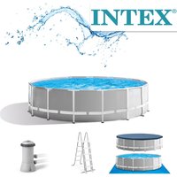 Intex - Frame Pool 457 x 122 cm Komplettset Rundpool mit Zubehör Intex - Frame Pool 457 x 122 cm Komplettset Rundpool mit Zubehör von Intex
