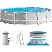 Intex - Frame Pool 457 x 107 cm Komplettset Rundpool mit Zubehör von Intex