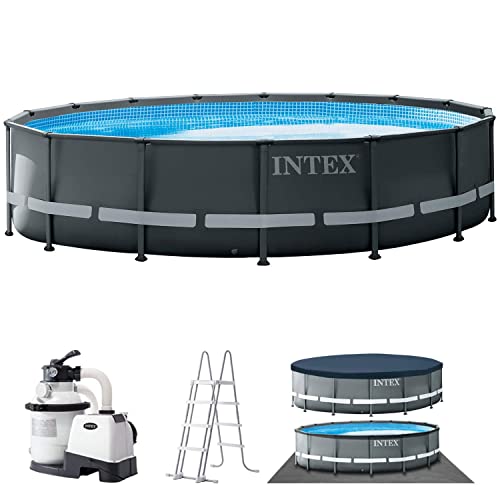 Intex 26330GN Frame Pool Set Ultra Rondo, Grau, 549 x 132 cm von Intex