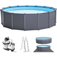 Intex - Frame Pool 478 x 124 cm Komplettset Rundpool mit Zubehör Intex - Frame Pool 478 x 124 cm Komplettset Rundpool mit Zubehör von Intex