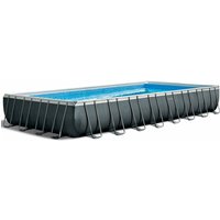 Intex - Frame Swimming Pool Set 'Ultra Quadra xtr' anthrazit 975 x 488 x 132 cm Inkl. Sandfilteranlage und Salzwassersystem von Intex