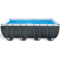 Intex - Frame Swimming Pool Set Ultra Quadra xtr anthrazit 549 x 274 x 132 cm Inkl. Sandfilteranlage von Intex