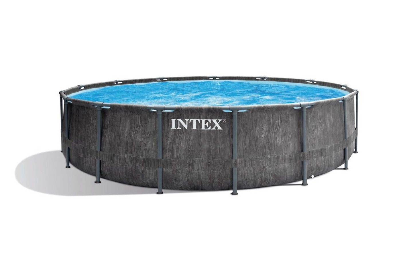 Intex Framepool Frame Pool Prism Greywood Ø 457 x 122 cm von Intex