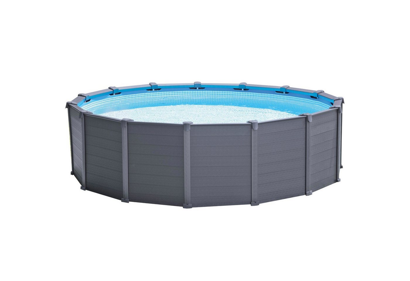 Intex Framepool Set "Graphit" Ø 478 x 124 cm, Inkl. Sandfilteranlage, Naturholzoptik Intex Framepool Set "Graphit" Ø 478 x 124 cm, Inkl. Sandfilteranlage, Naturholzoptik von Intex