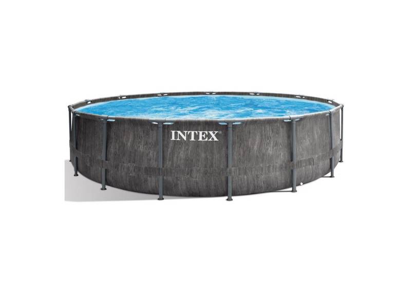 Intex Framepool Set "Prism Greywood" inkl. Kartuschenfilteranlage von Intex