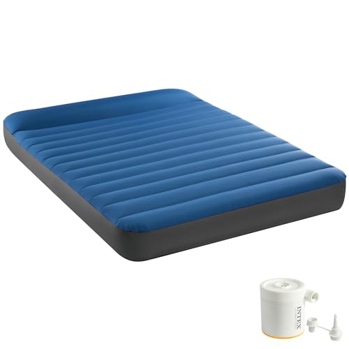 Intex Full Dura-Beam Premaire Campingmatratze mit USB150, aufgeblasene Größe: 1,37 m x 1,91 m x 22 cm (64012) von Intex
