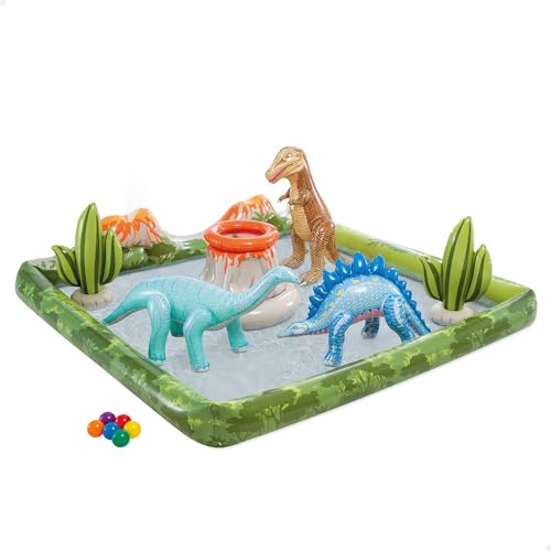 Intex 56132NP - Aufblasbares Play Center Jurassic, Vinyl, Mehrfarbig, 201x201x36 cm von Intex